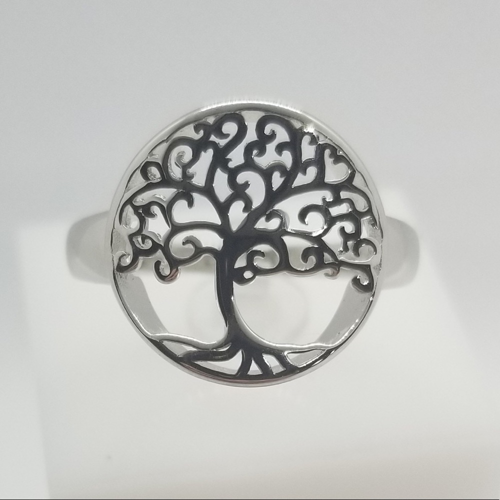 925 Sterling Silver Tree of Life Ring